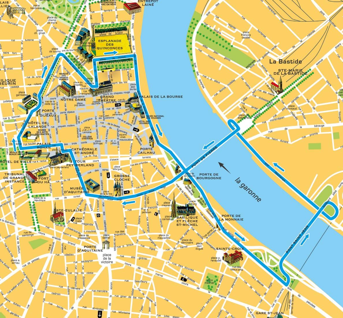 bản đồ của Bordeaux đài