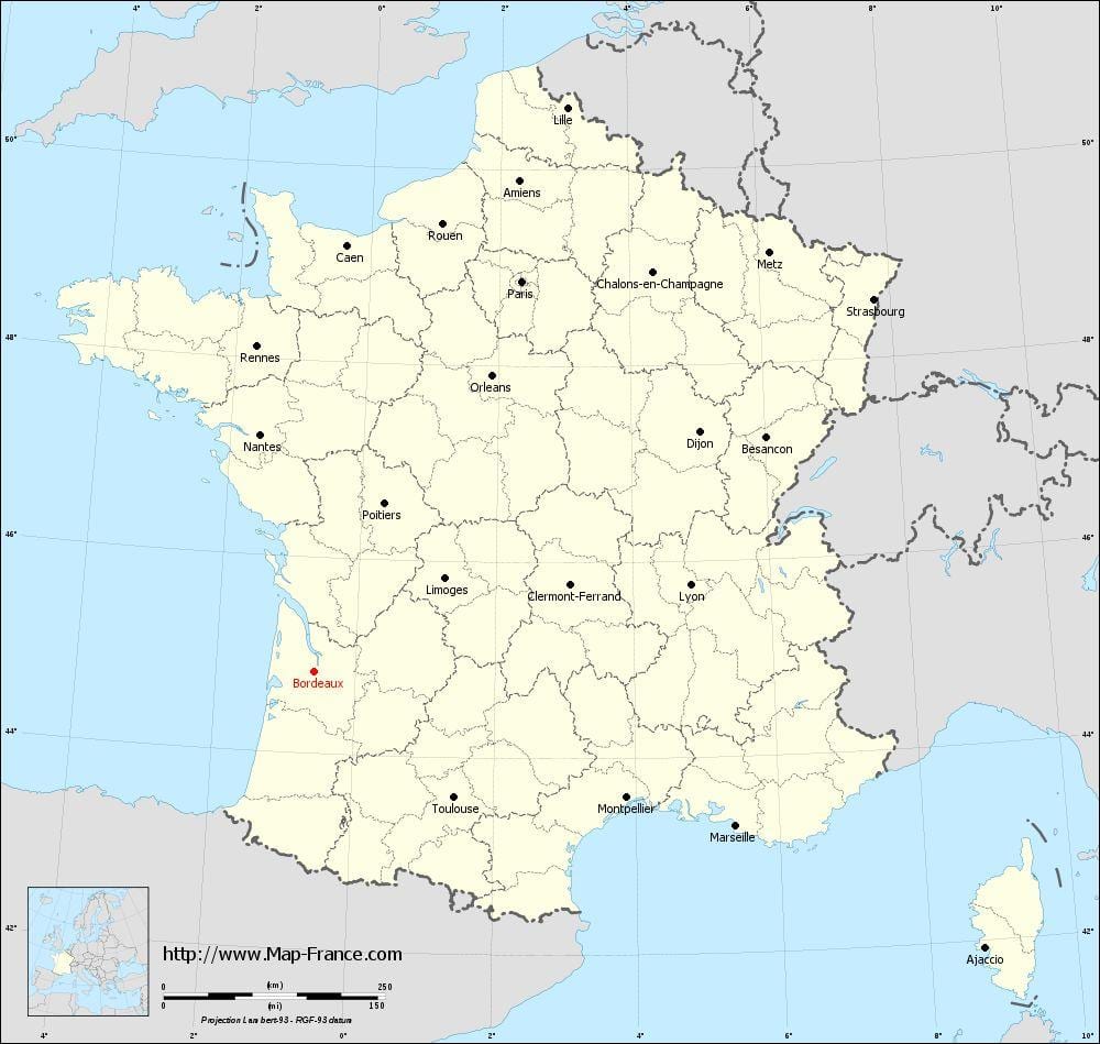 Bordeaux thành phố bản đồ