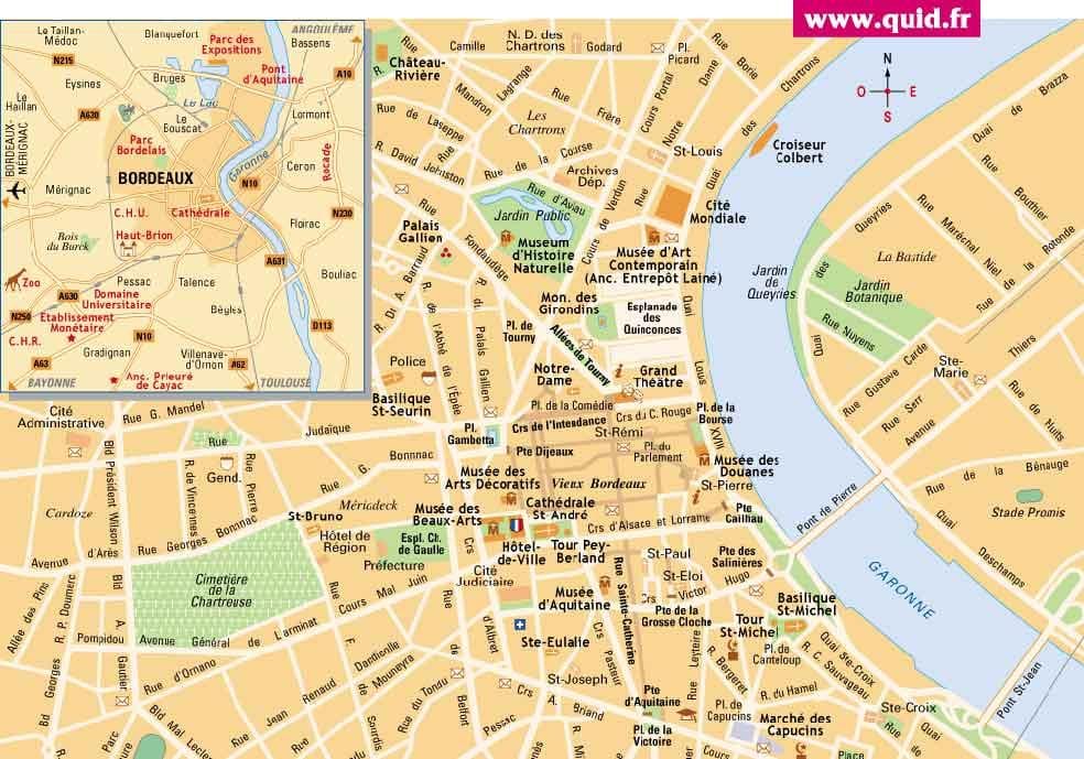 Bordeaux trên bản đồ