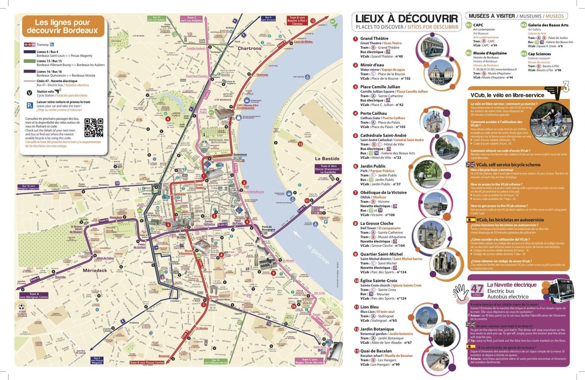 bản đồ của bảo tàng Bordeaux