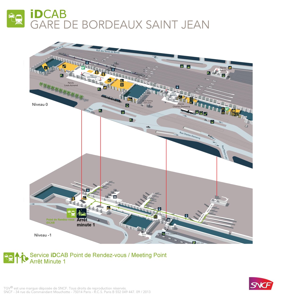 bản đồ của Bordeaux st jean