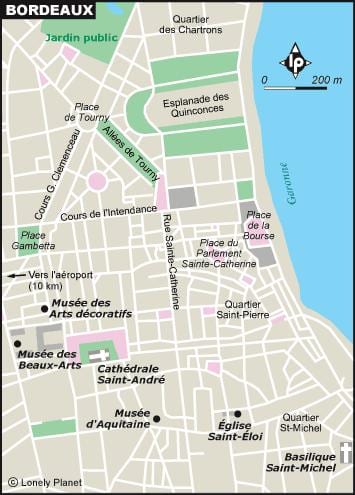 bản đồ của Bordeaux vườn