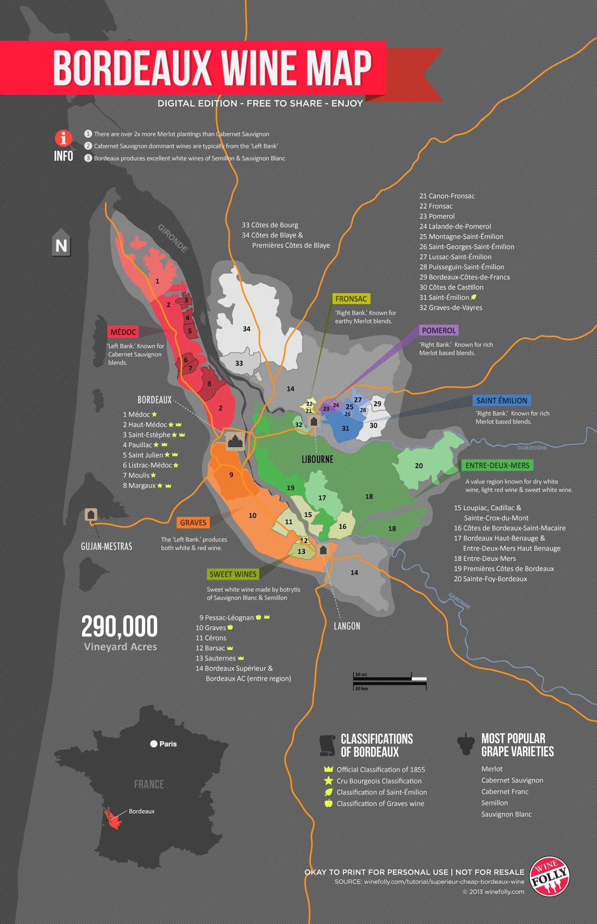 Bordeaux aoc bản đồ