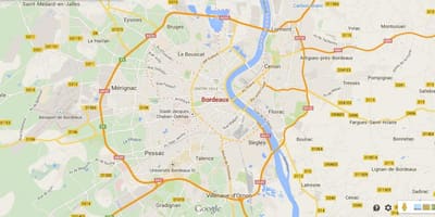 Bản đồ Bordeaux khu vực pháp
