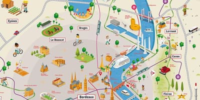 Bordeaux và khu vực xung quanh bản đồ