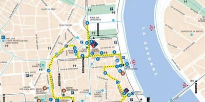Bản đồ của Bordeaux đi du lịch