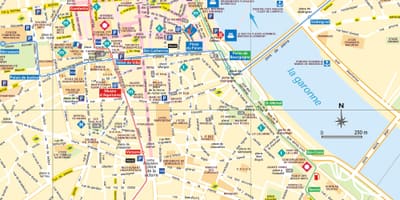 Đường phố, bản đồ của Bordeaux pháp
