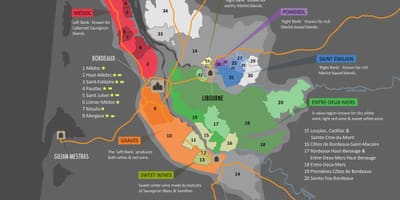 Bản đồ của Bordeaux rượu điên rồ