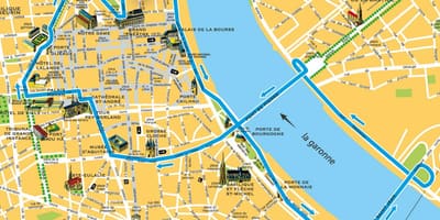 Bản đồ thành phố của Bordeaux pháp