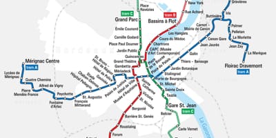 Bordeaux ga xe lửa bản đồ