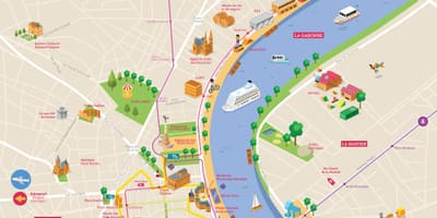 Bordeaux ngắm cảnh bản đồ