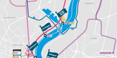Bản đồ của Bordeaux thuyền