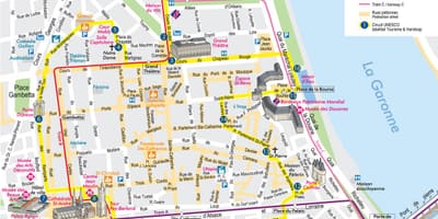 Bordeaux trung tâm thành phố bản đồ