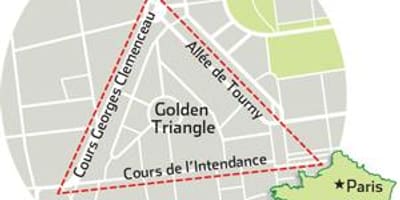Bản đồ của Bordeaux vàng tam giác 