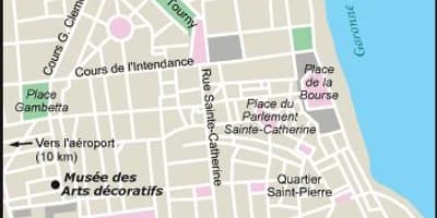 Bản đồ của Bordeaux vườn