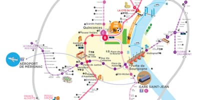 Bordeaux giao thông công cộng bản đồ