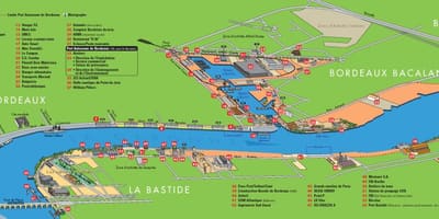 Bản đồ của cảng Bordeaux 