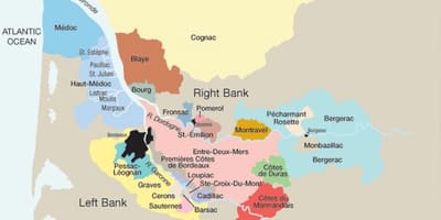 Ngân hàng bên trái Bordeaux bản đồ